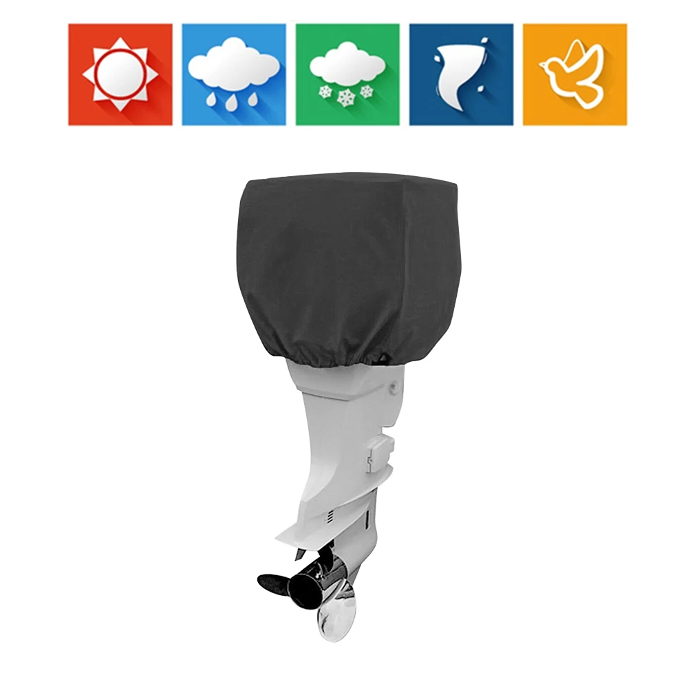 

Водонепроницаемые универсальные чехлы для лодок 210D из ткани Оксфорд, защита для подвесного двигателя D45, 15, 30, 60, 100, 150, 175, 250 PH