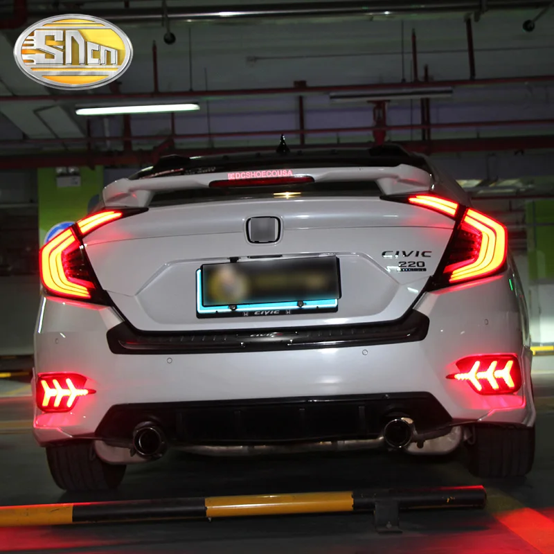 Автомобильный Стайлинг для Honda Civic x 2016 2017 2018 светодиодная противотуманная фара