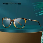 Женские очки кошачий глаз merry's, дизайнерская оправа из ацетата, роскошные очки, оправа для очков по рецепту, оптические очки S2621