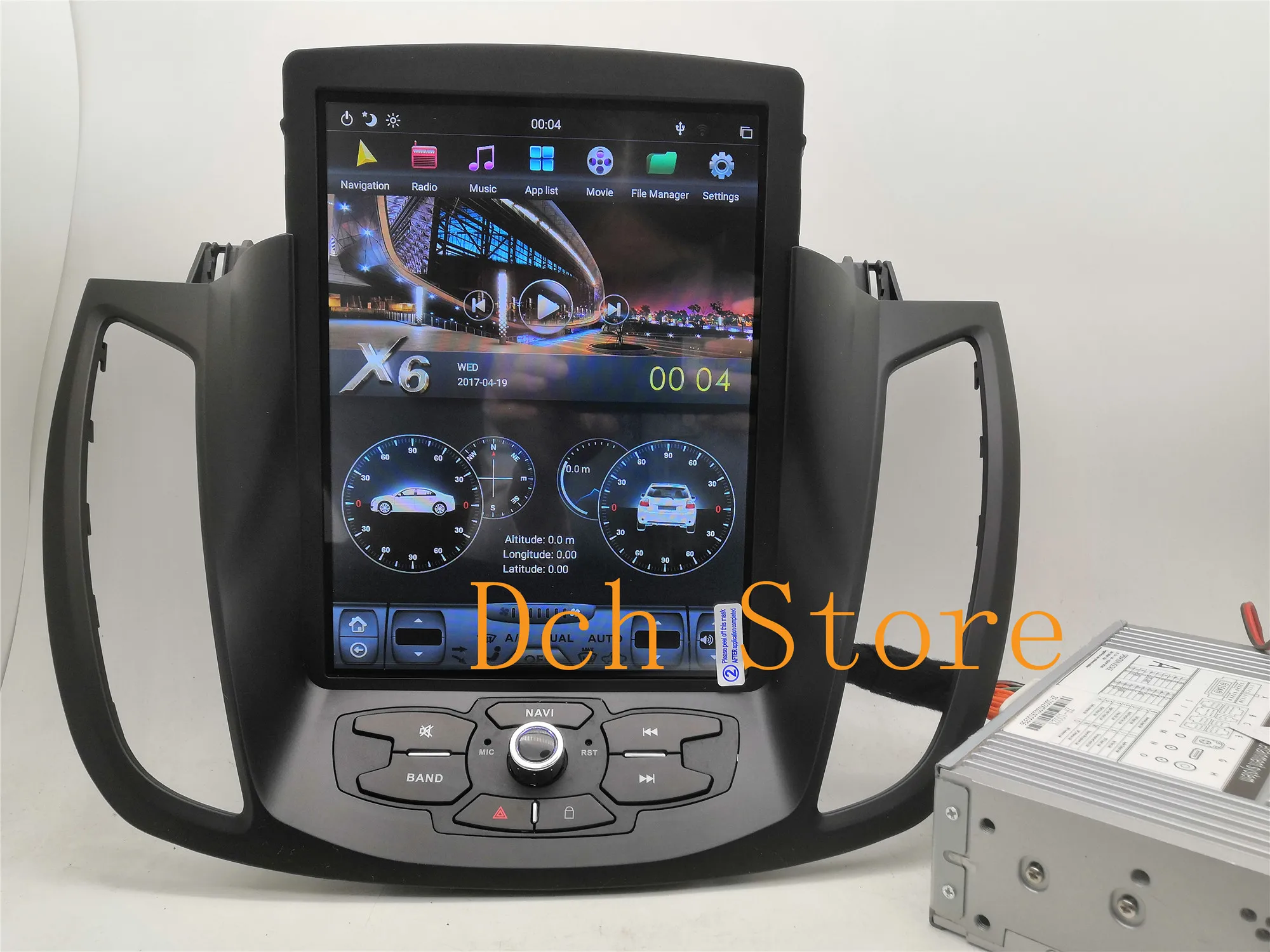 10,4 ''вертикальный экран Tesla стиль Android 8,1 автомобильный DVD gps навигация радио плеер для Ford Kuga 2013 PX6