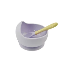 lets make 1set silicone baby feeding set waterproof spoon non slip feedings silicone bowl tableware baby products baby plate