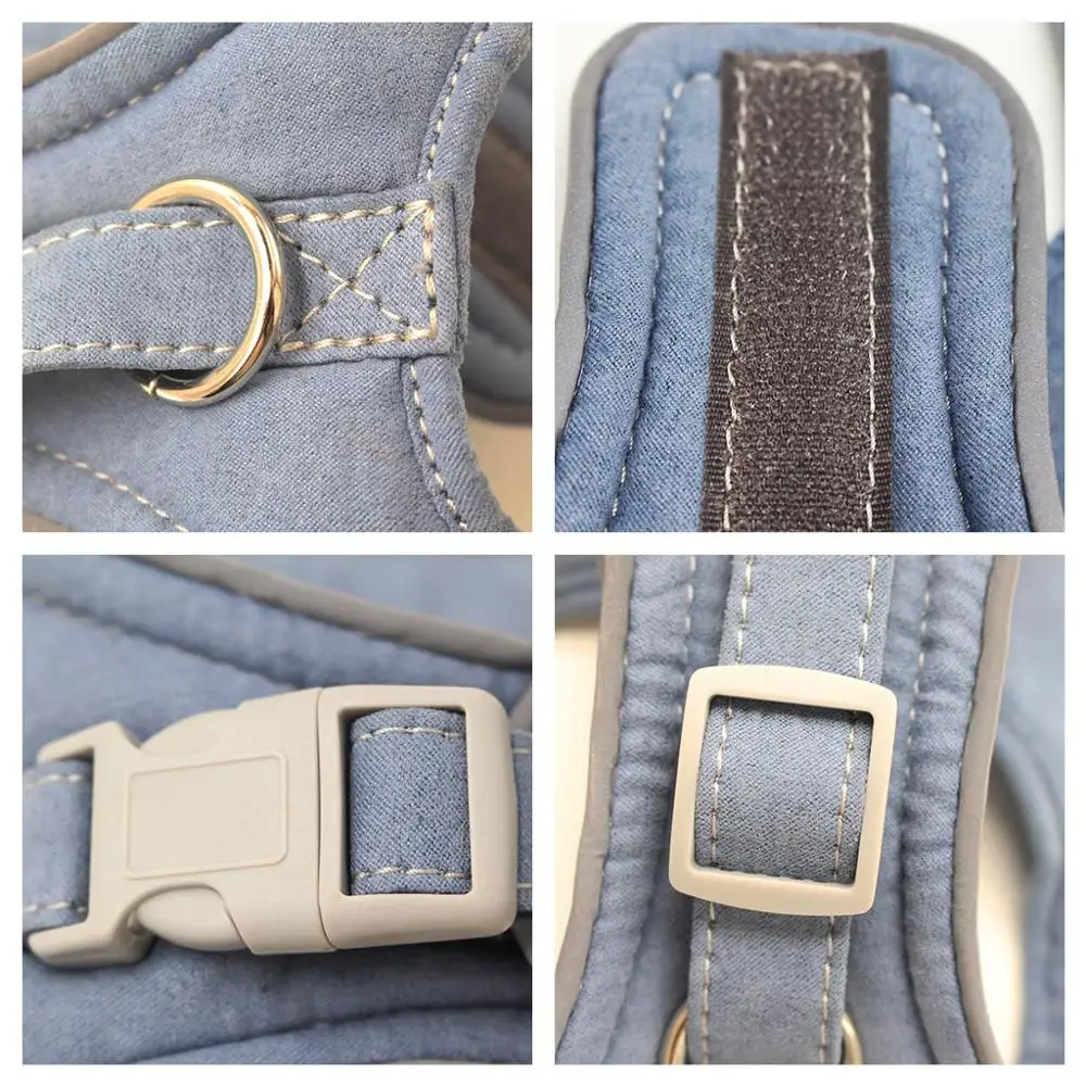 Светоотражающая Защитная шлейка для собак и поводок жилет маленьких средних