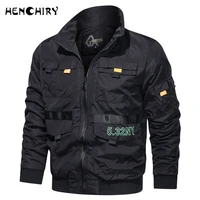 henchiry the new trend of mens more loose korean version of the flight suit motorcycle jacket thin cotton jacket jacket men