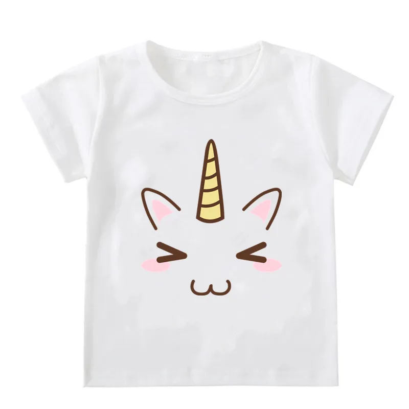 2020 летняя модная футболка унисекс с единорогом детские белые футболки короткими