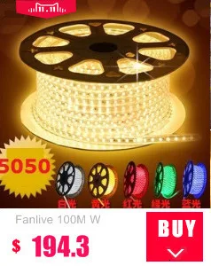Fanlive 50 м/лот светодиодный ленточный светильник Ac 220 В/230 В/240 В 2835 SMD IP67 водонепроницаемый теплый белый светодиодный светильник 180 светодиодный/м садовая лампа