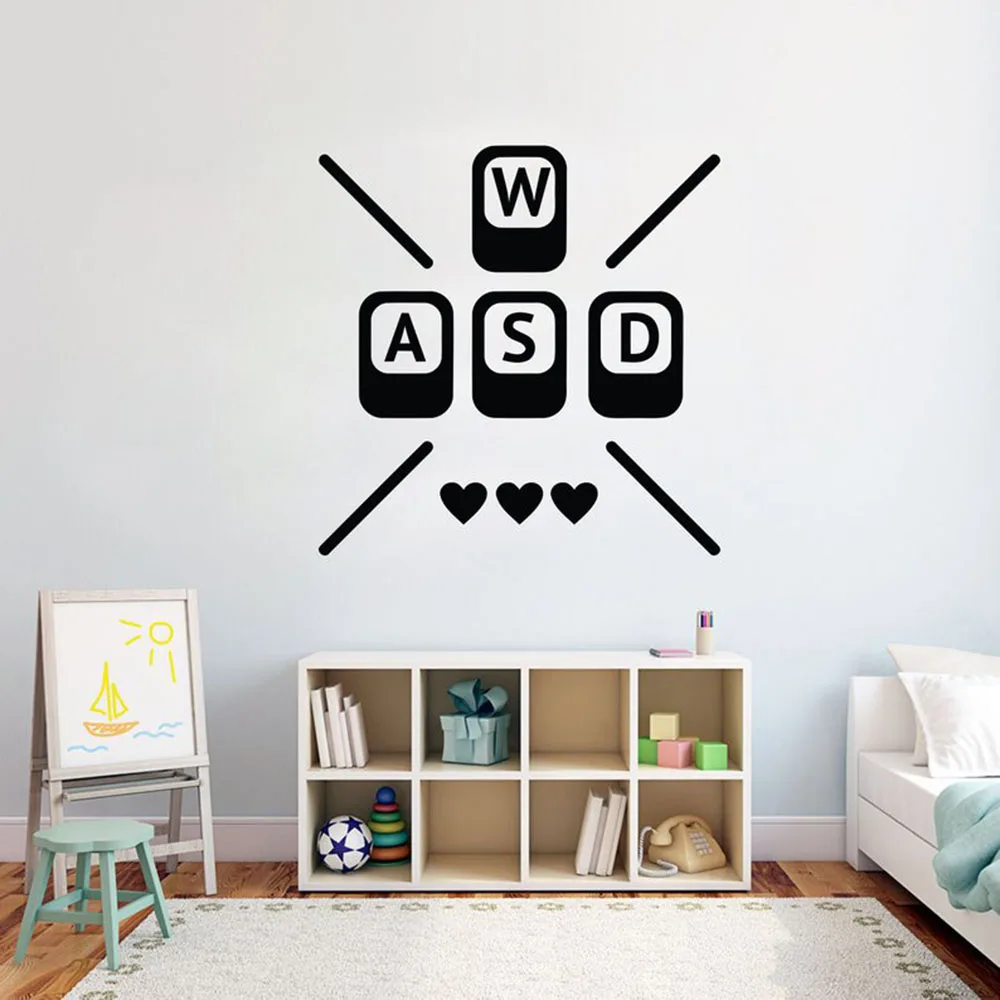 Личности настенный игровой стикер милые наклейки на стену спальни искусство