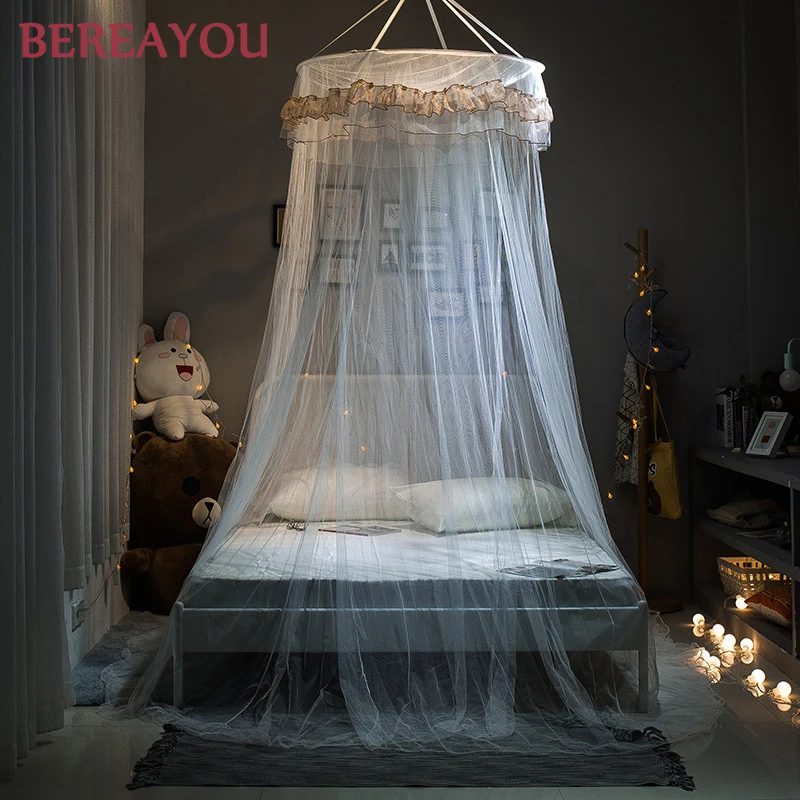 Европейская москитная сетка принцесса кружевная кровать занавеска вращающийся