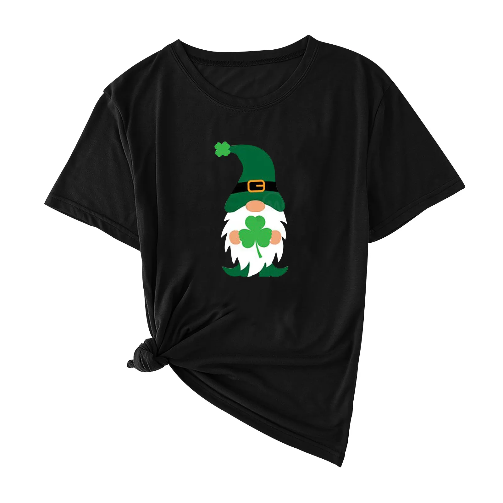

1042 Patrick's Day Casual Women Short Sleeve Printed O-Neck Tops Tee T-Shirt S-3XL Round Neck Casual Loose Tops 2021NEW