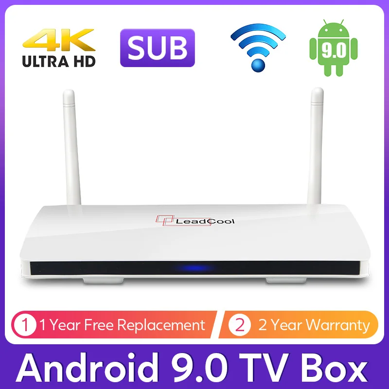 

Leadcool Android 9.0 IPTV Box Amlogic S905W 1G 2G 8G 16G 2.4G WiFi leadcool Android TV Box 4K HD SUBTV iptv box ship from France