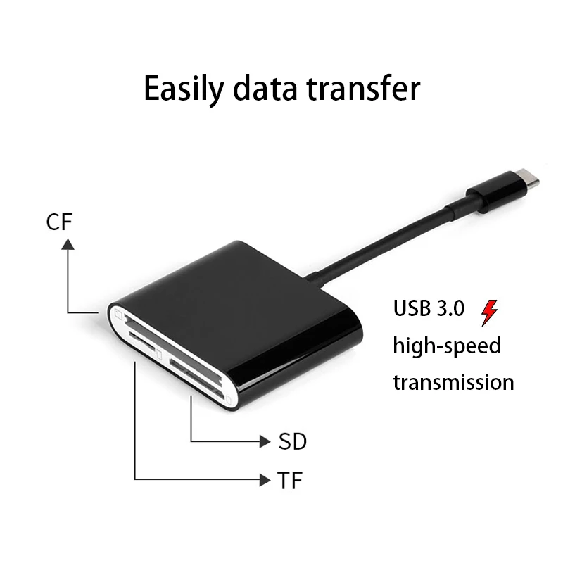 USB 3 0 OTG Мобильный телефон Aux адаптер C Type для SD TF CF карта в 1 камера ридер Huawei Xiaomi One