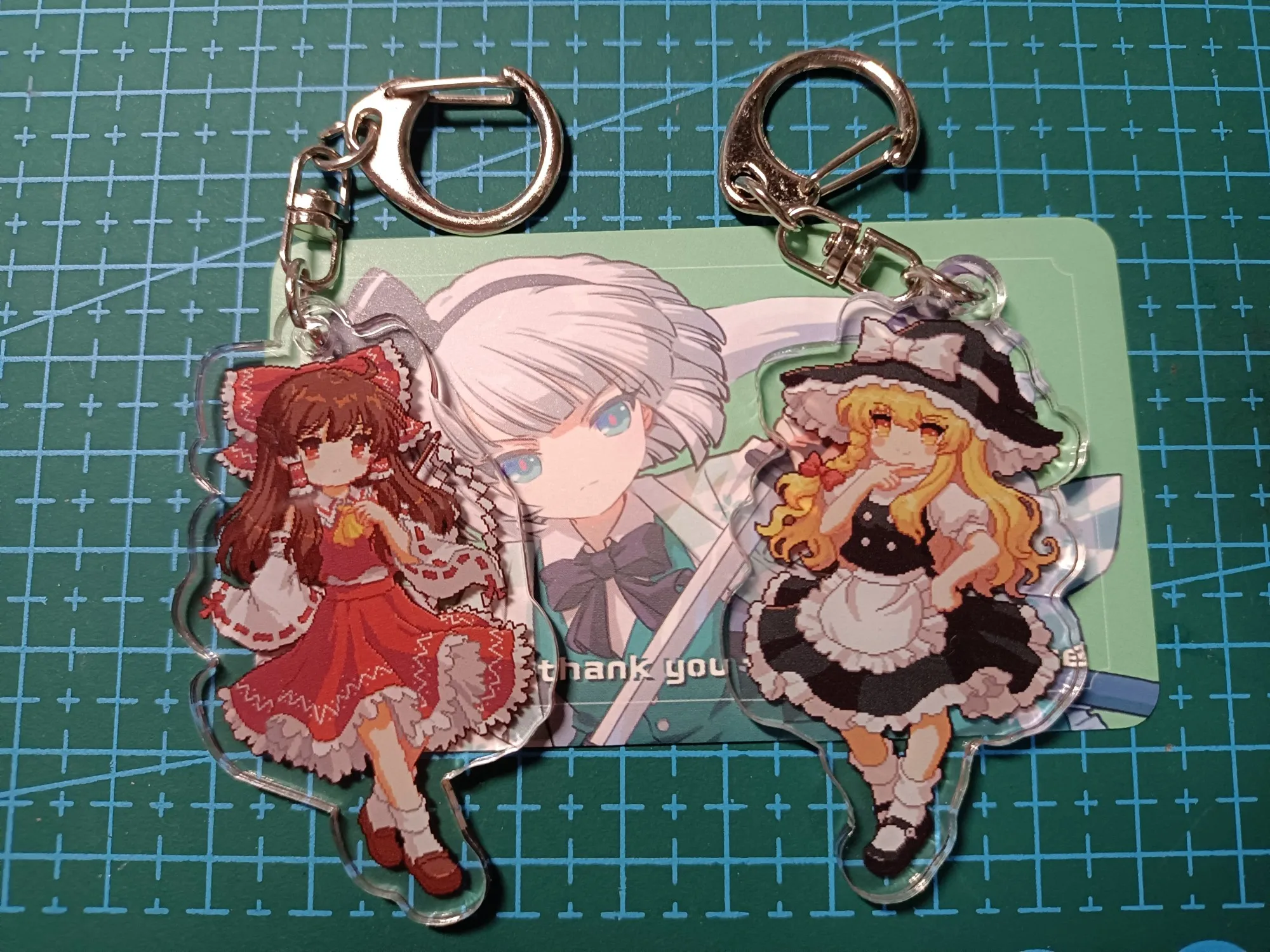Брелок для ключей Аниме Touhou Project Hinanawi Tenshi Hakurei Reimu Fujiwara no Mokou Izayoi Sakuya милый брелок