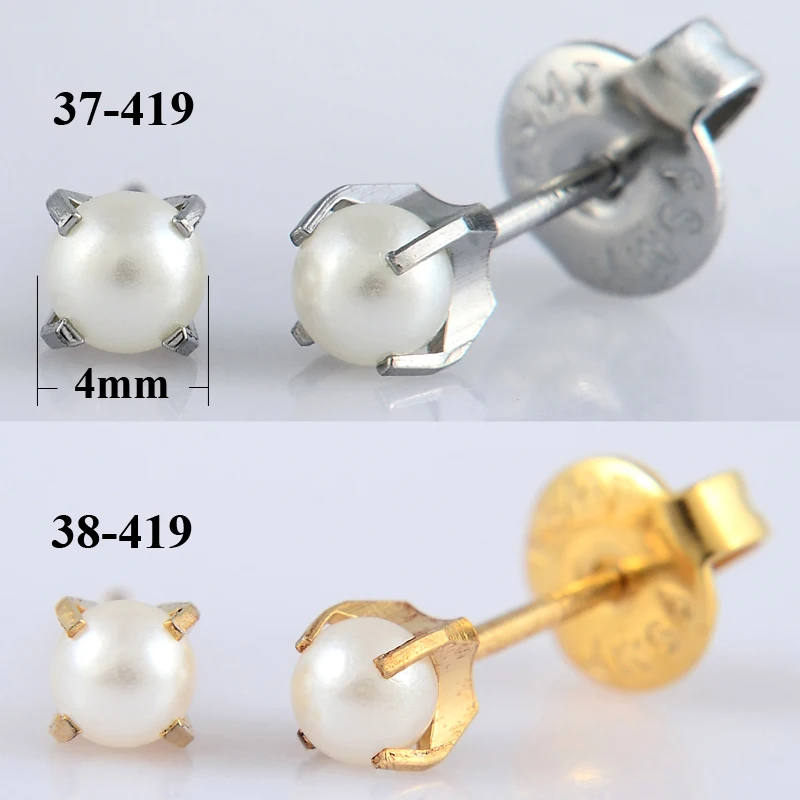 2 шт. хирургическая Сталь серьги гвоздики с пирсинг уха на день рождения камень