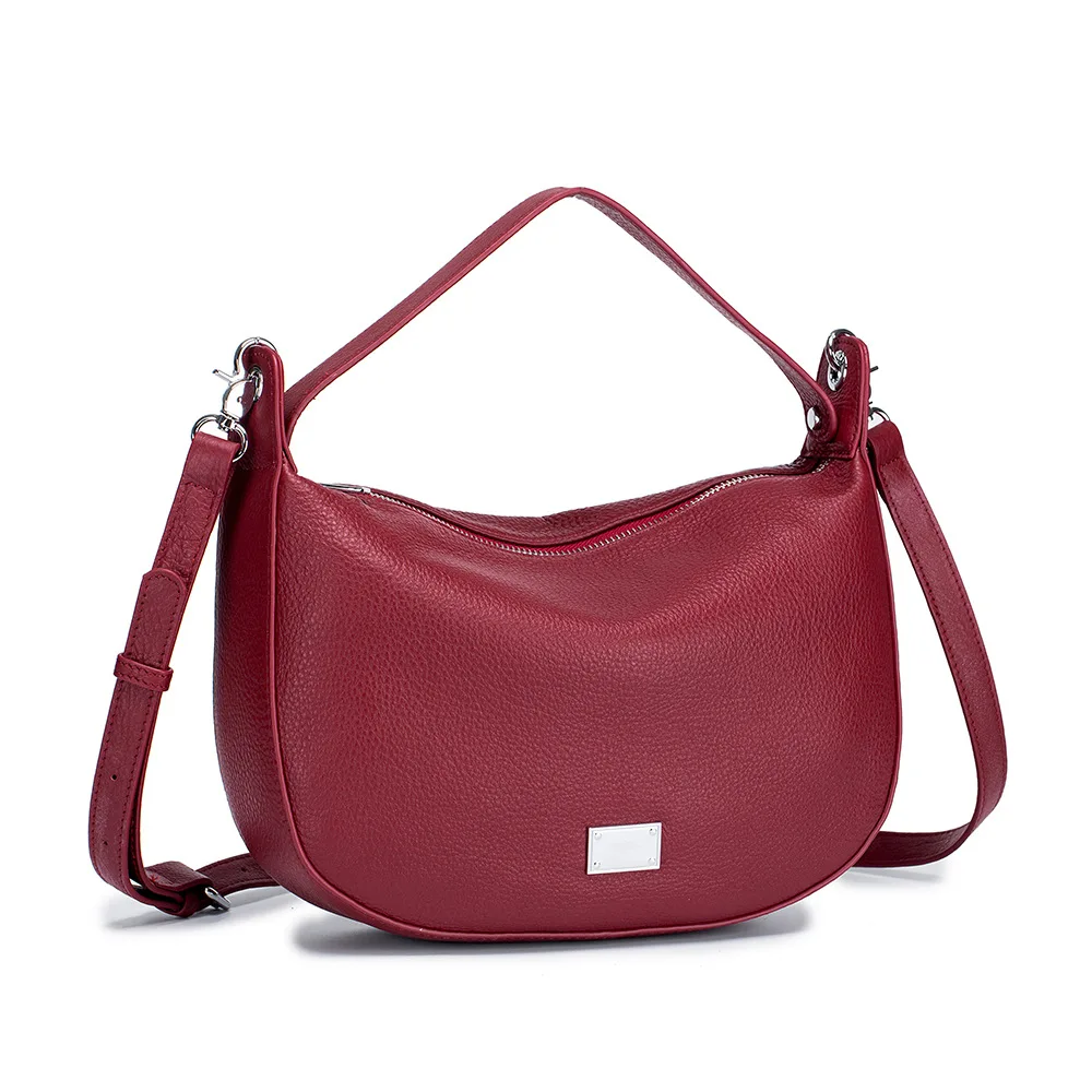 

Сумка на плечо женская из натуральной кожи, саквояж кросс-боди, мессенджер на ремне