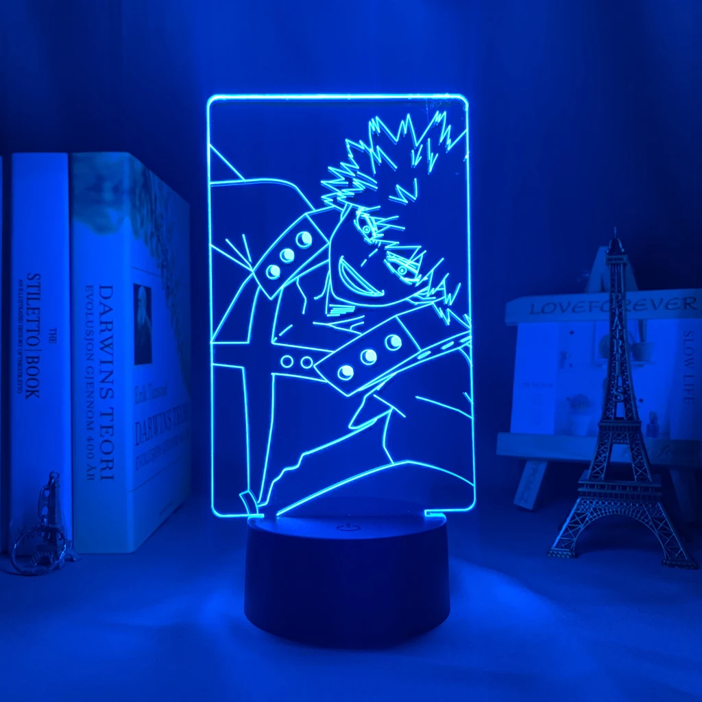 

3d светодиодный светильник Bakugo My Hero Академия для декора комнаты подарок на день рождения манга гаджет мой герой Академия Katsuki Bakugo лампа аниме