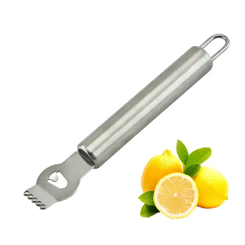 

Stainless Steel Lemon Zester Grater Lime Orange Citrus Fruit Peeler Peeling Knife Kitchen Gadgets Bar Accessories