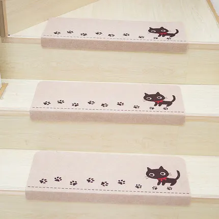 RULDGEE с рисунком кота самоклеящиеся Нескользящая домашняя лестница из полиэфира и