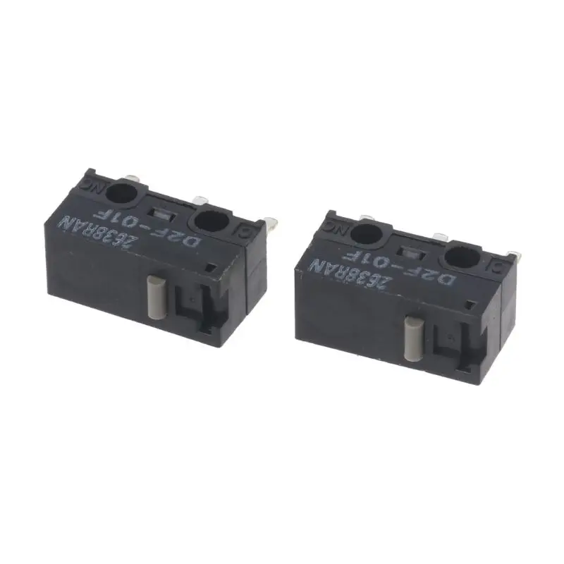 

2021 New 2Pcs Original Mouse Micro Switch D2F-01F Gray Dot Gold Alloy Contacts