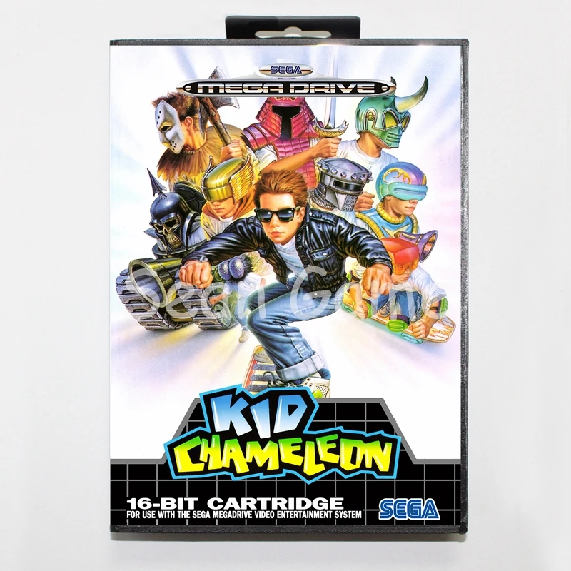 Престационарная 16 битная игровая карта Elevata MD для Sega Mega Drive детский чехол Хамелеон