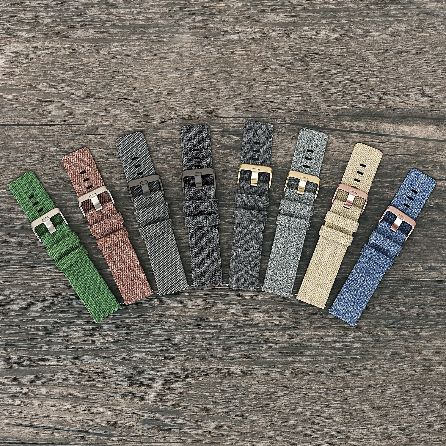 BEAFIRY Nylon Watch Band 18mm 20mm 22mm 24mm Quick release Canvas Watch Straps Watchbands Sports fit huawei samsung black blue