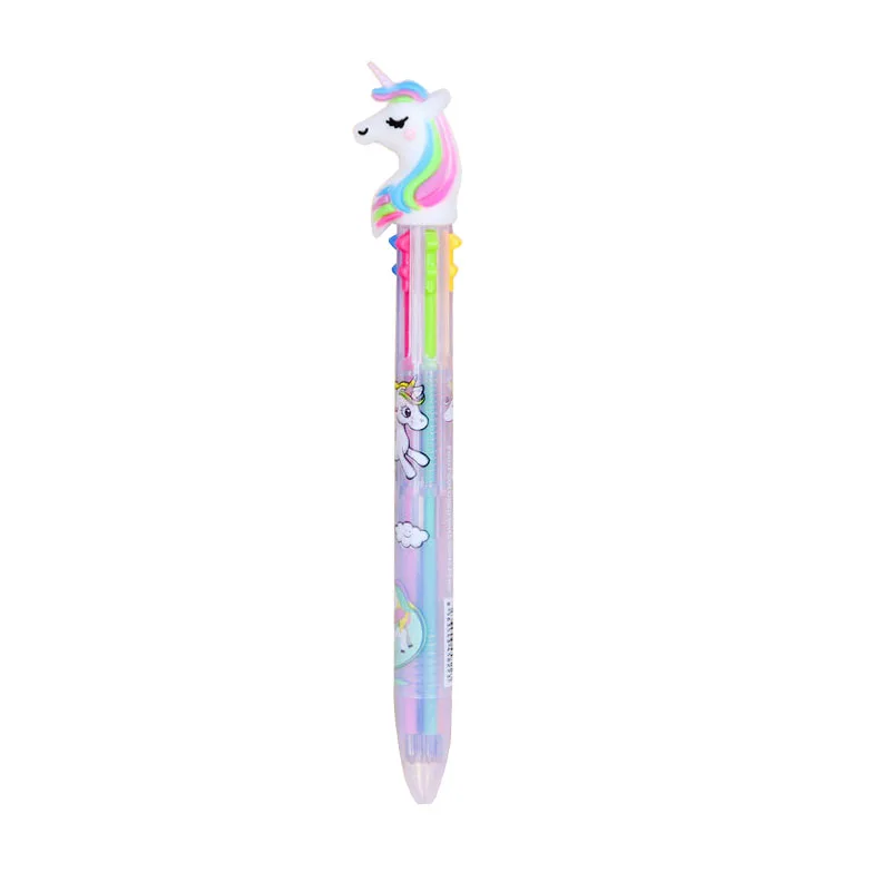 

Kawaii 6 Colors Unicorn Ballpoint Pen Cartoon Candy Colored Fine Gifts Pen Stationery Office School Supplies Papelaria Escolar
