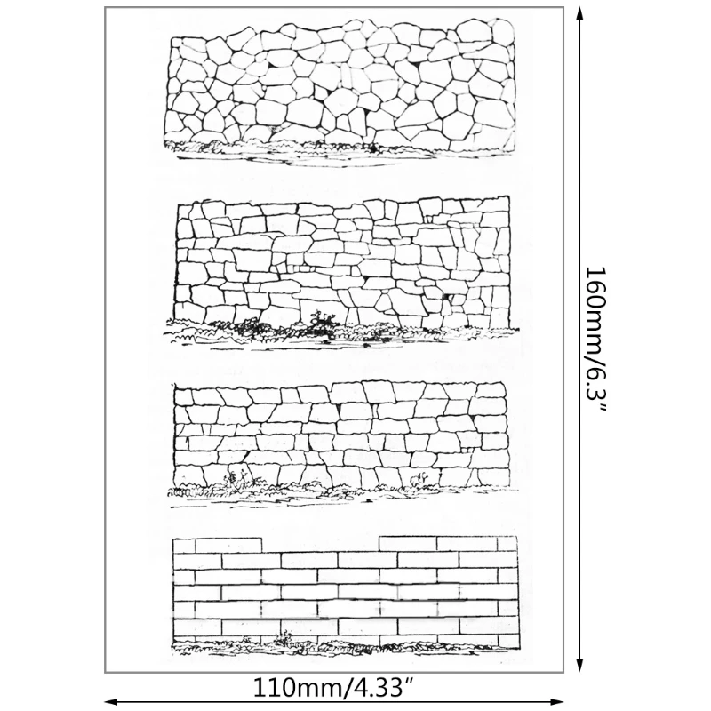 

2021 New Wall Background DIY Silicone Clear Stamp Cling Seal Scrapbook Embossing Album