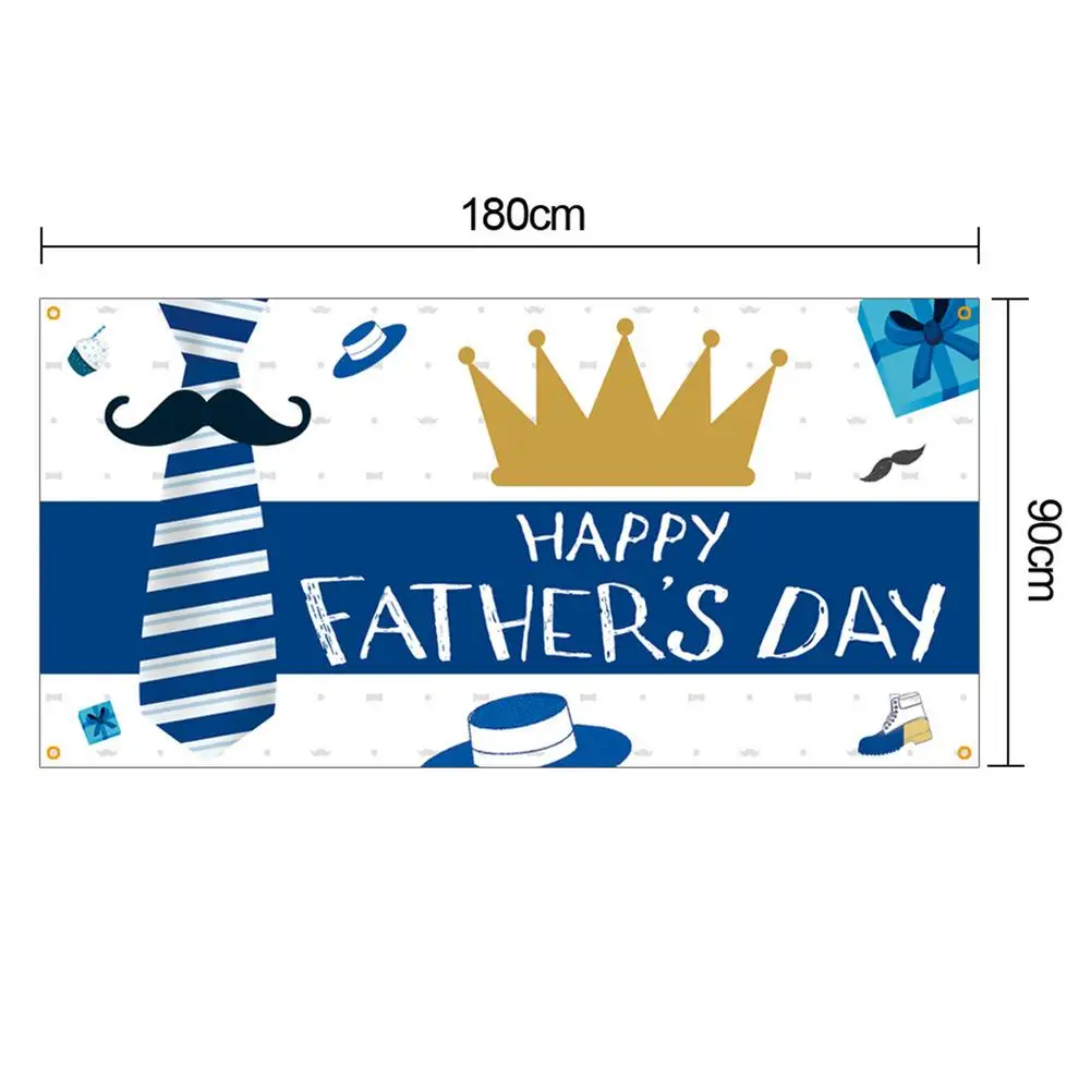 

Happy Father's Day Party DecorationBackground Banner Background Cloth Hanging Flag 90cm*180cm Home Decoration