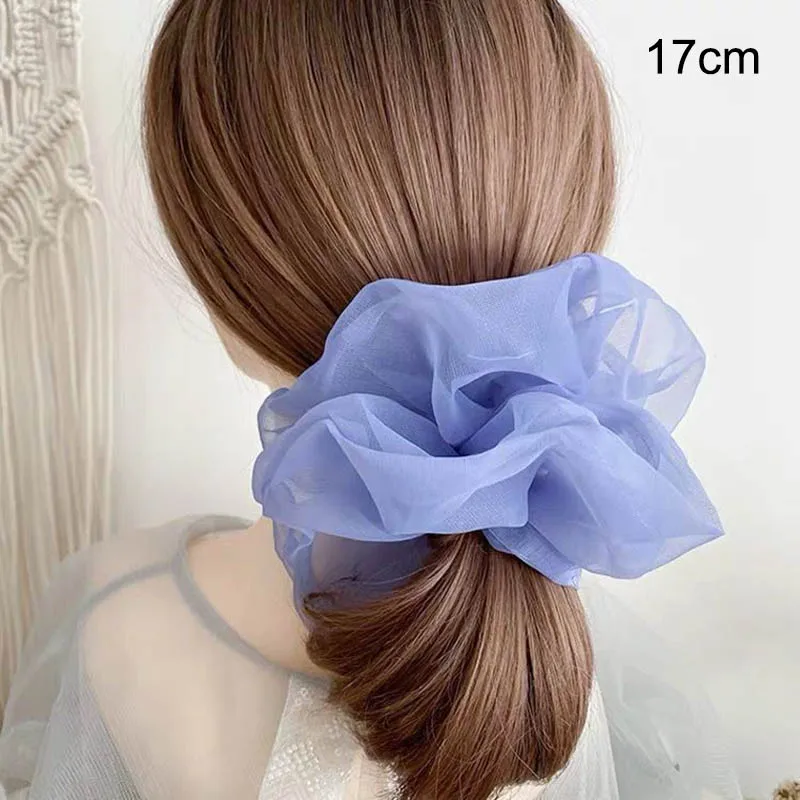 Резинка для волос женская из органзы шифоновая осенняя |