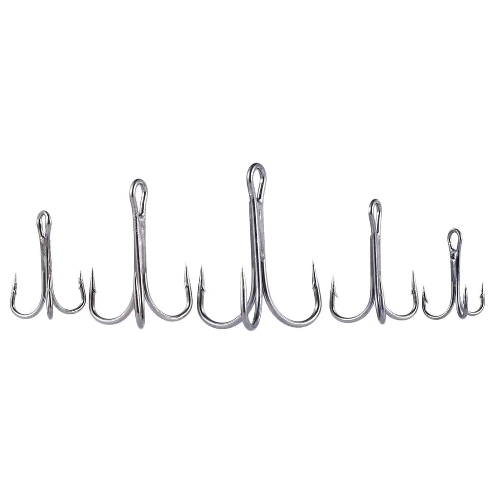 

100pcs Treble Hook High Carbon Steel Sharp Treble Hooks Fishing Accessories 10#