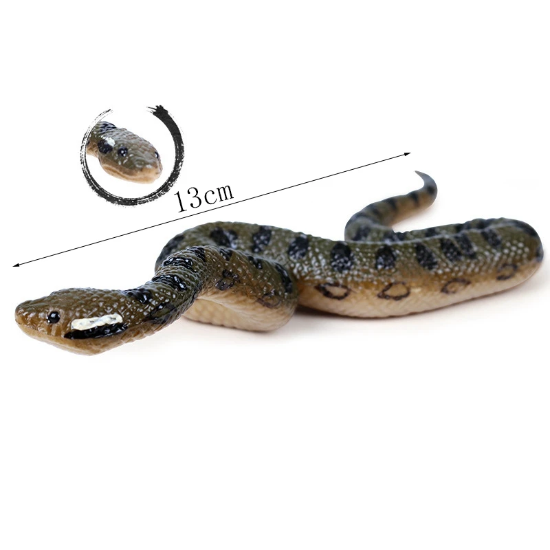 Моделирование Anaconda модель земноводной змеи игрушка для детей дикое животное