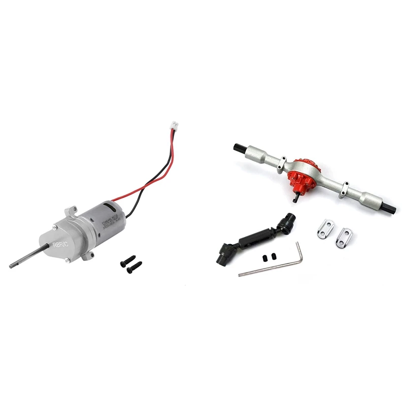 

Metal Rear Bridge Axle with Steel Gear & for WPL D12 1/10 RC Car Gearbox Transmission Gearbox with 370 Brushed Motor