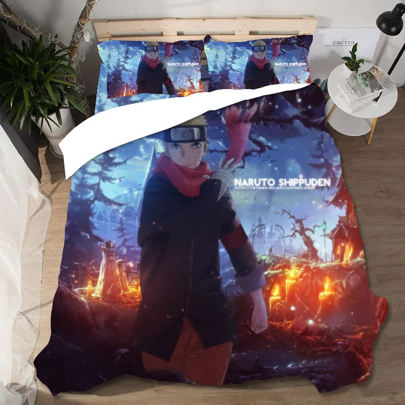 Домашний текстиль постельное белье Наруто Ropa De Cama роскошный подарок Sabanas Комплект постельного белья королевского размера постельное белье бязь постельное белье поплин