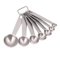 stainless steel measuring spoons set of 7 stackable measure spoon for dry and liquid ingredients etched marked baking cooking sp