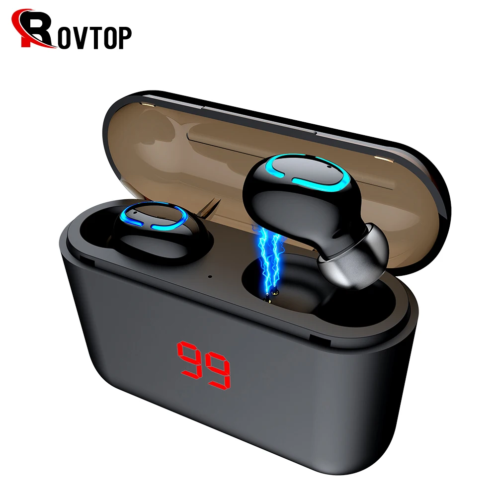 TWS Bluetooth 5 0 наушники туры беспроводные Handsfree спортивные игровая гарнитура 1500 мАч HBQ