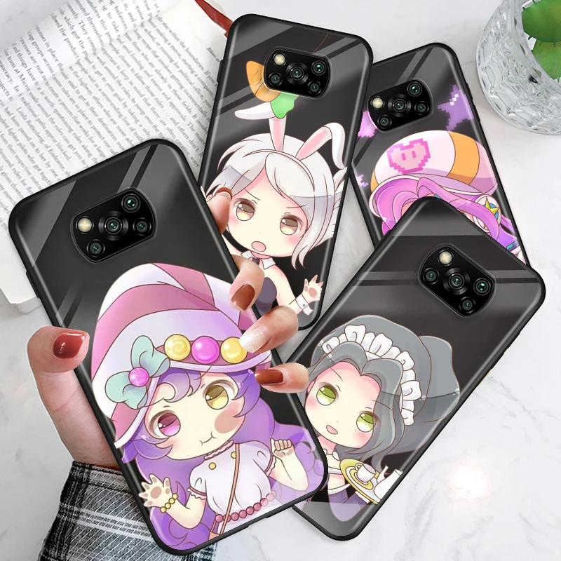 Black Cover Cartoon beauty for Xiaomi Mi Mix 3 A3 A2 A1 Poco M3 M2 C3 X3 X2 NFC F2 F1 CC9 CC9E Pro Phone Case