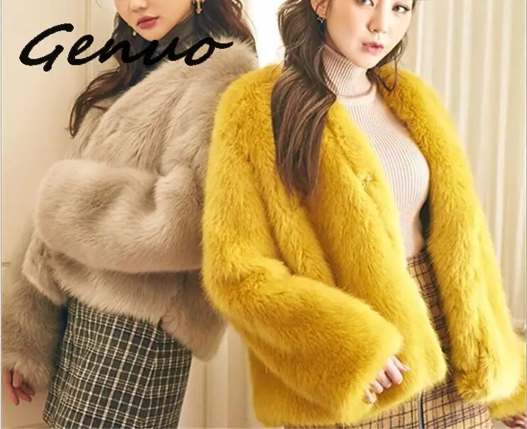 Women Winter Jackets Coats 2020 Thicken Warm Faux Fur Coat Outerwear Casual Shaggy Fake Fur Jacket Female Cozy Long Overcoats