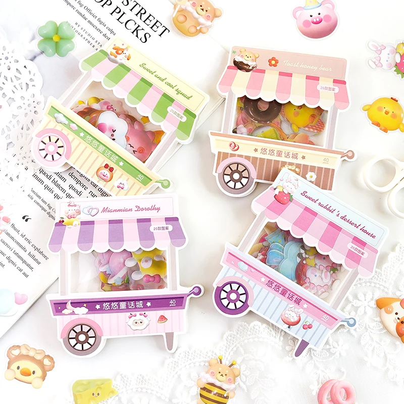 

8pakcs/LOT youyou fairy tale City series decoration DIY adhesive stationery PET sticker