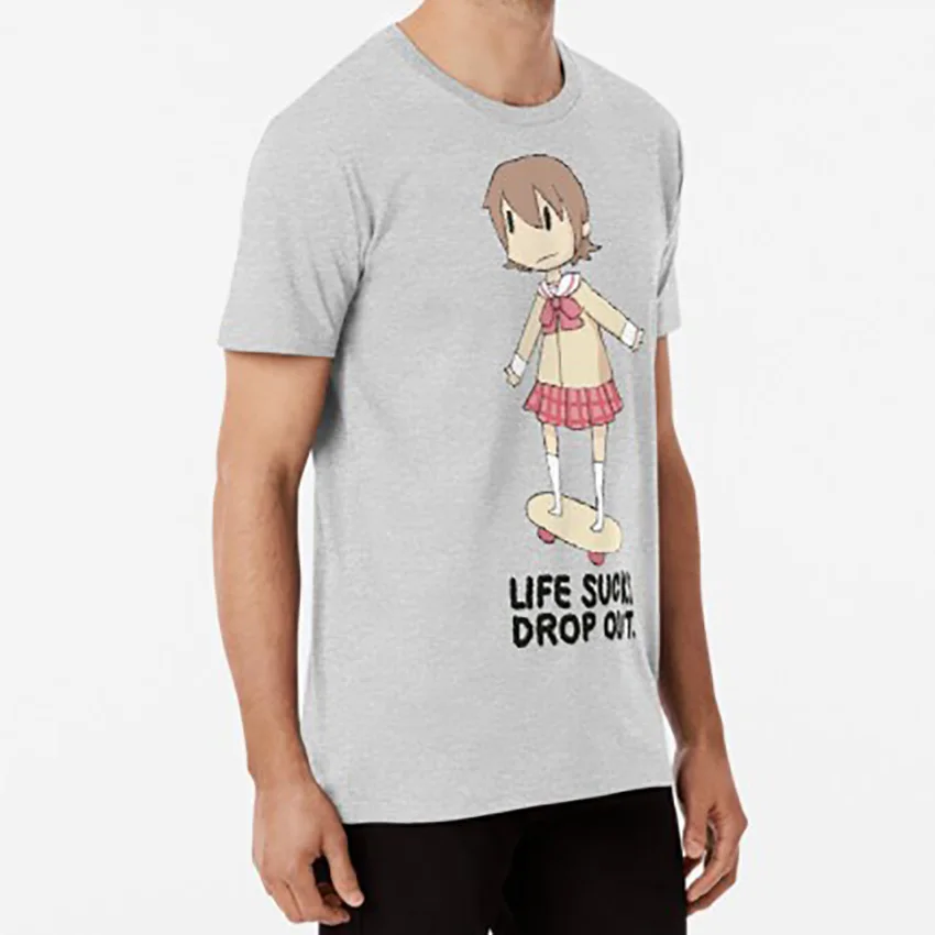 Футболка nichijou life sups drop out skate skateboarding хипстер пиксель | Мужская одежда