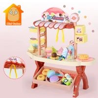 kids pretend play kitchen toy simulational candy ice cream shopping cart role play sale game educational toys for children gift