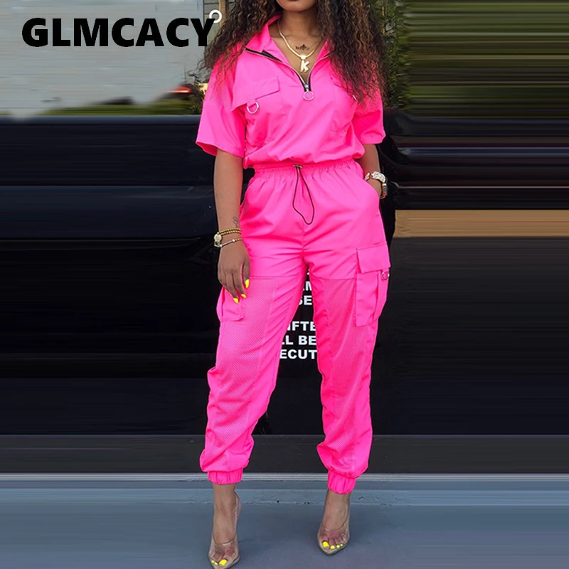 Женский спортивный костюм из двух частей размера плюс пуловер с коротким рукавом