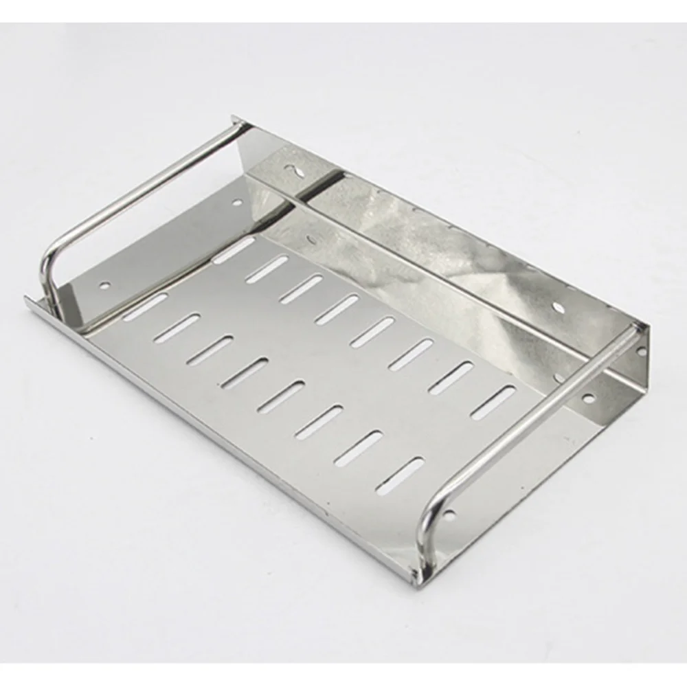 

Stainless Steel Thickened Storage Shower Shelf Wall-mounted Single Layer Storage Rack Modern Style Soap Basket for Kitchen Bathr