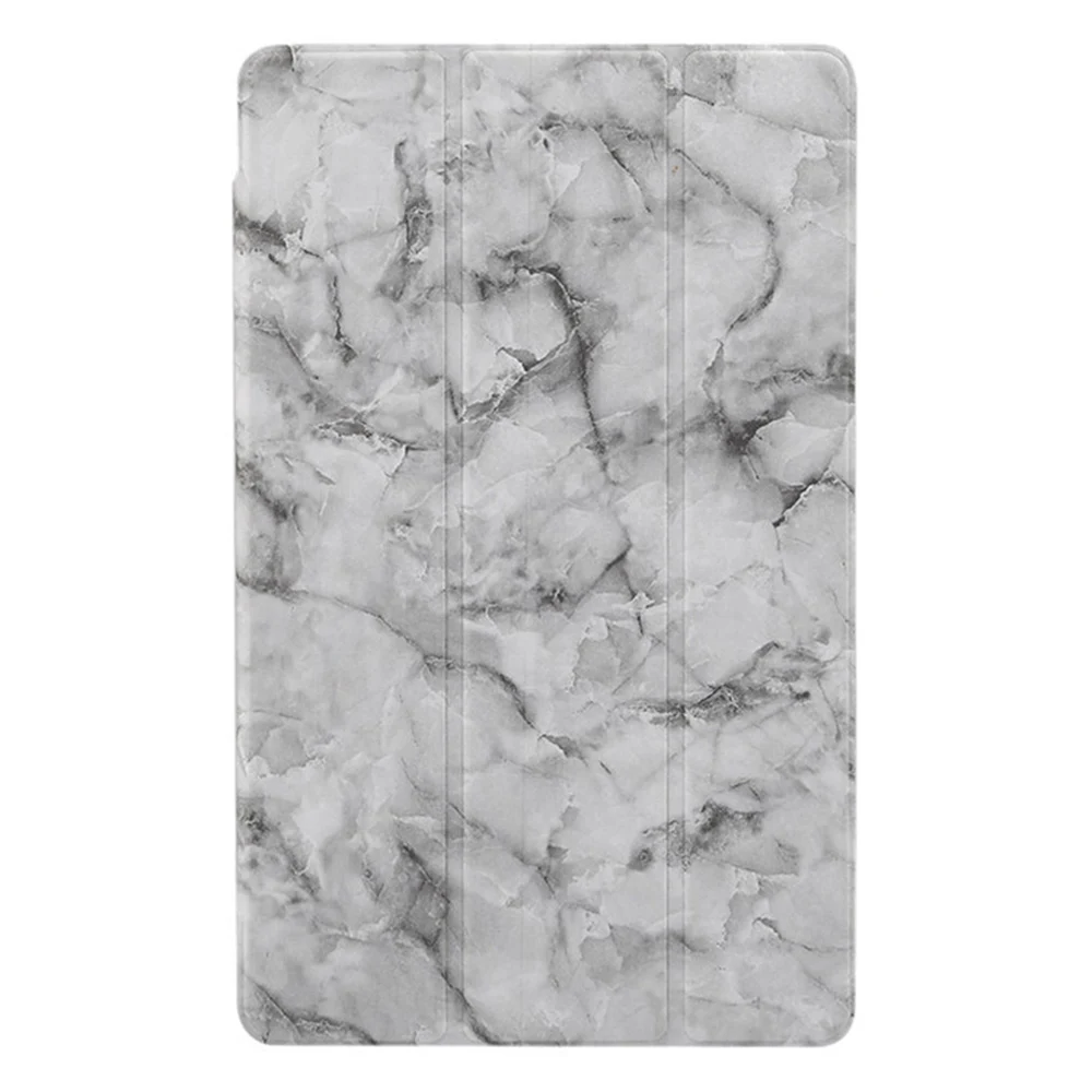 Black Marble Ультра тонкий трехкратный умный чехол из искусственной кожи чехол подставка чехол для планшета Funda для Samsung Galaxy Tab A10.1 SM-T510/T515 выпущен - Цвет: Black Marble
