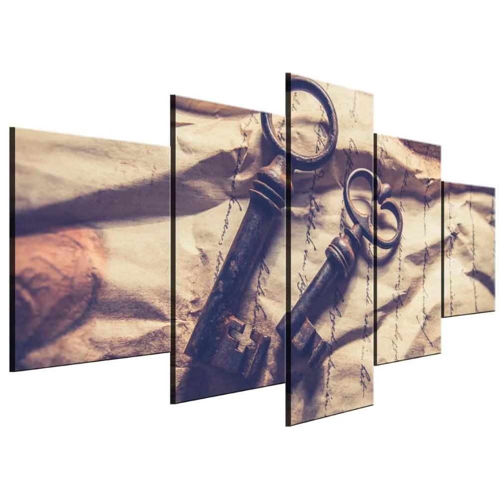 

5 Piece Canvas Art Two Keys Poster Cuadros Decoracion Paintings on Canvas Wall Art for Home Decorations Wall Decor Artwork