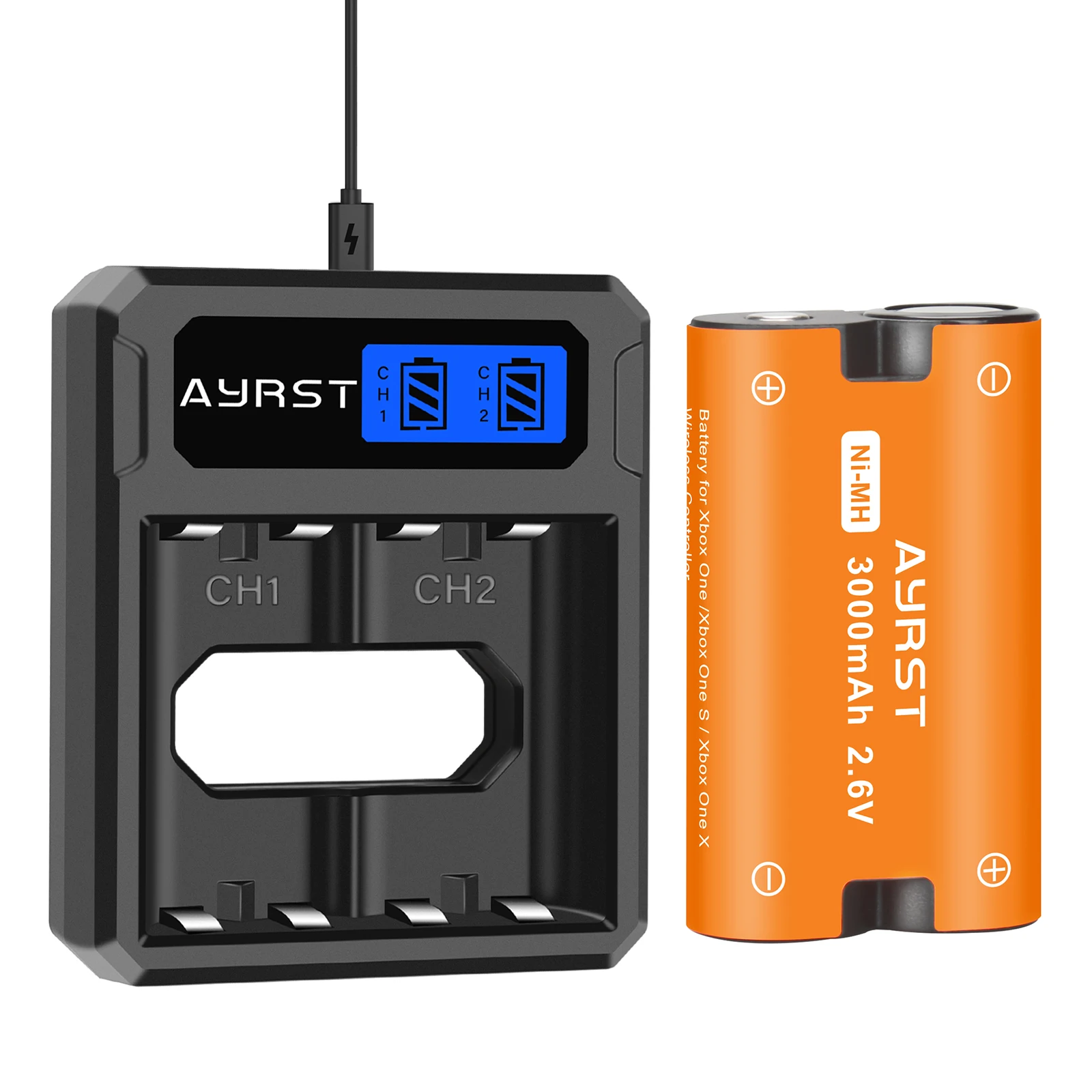 

Аккумуляторная батарея 3000 мАч для контроллеров Xbox серии X/S/Xbox One S/X, аккумулятор для Xbox One + зарядное устройство USB