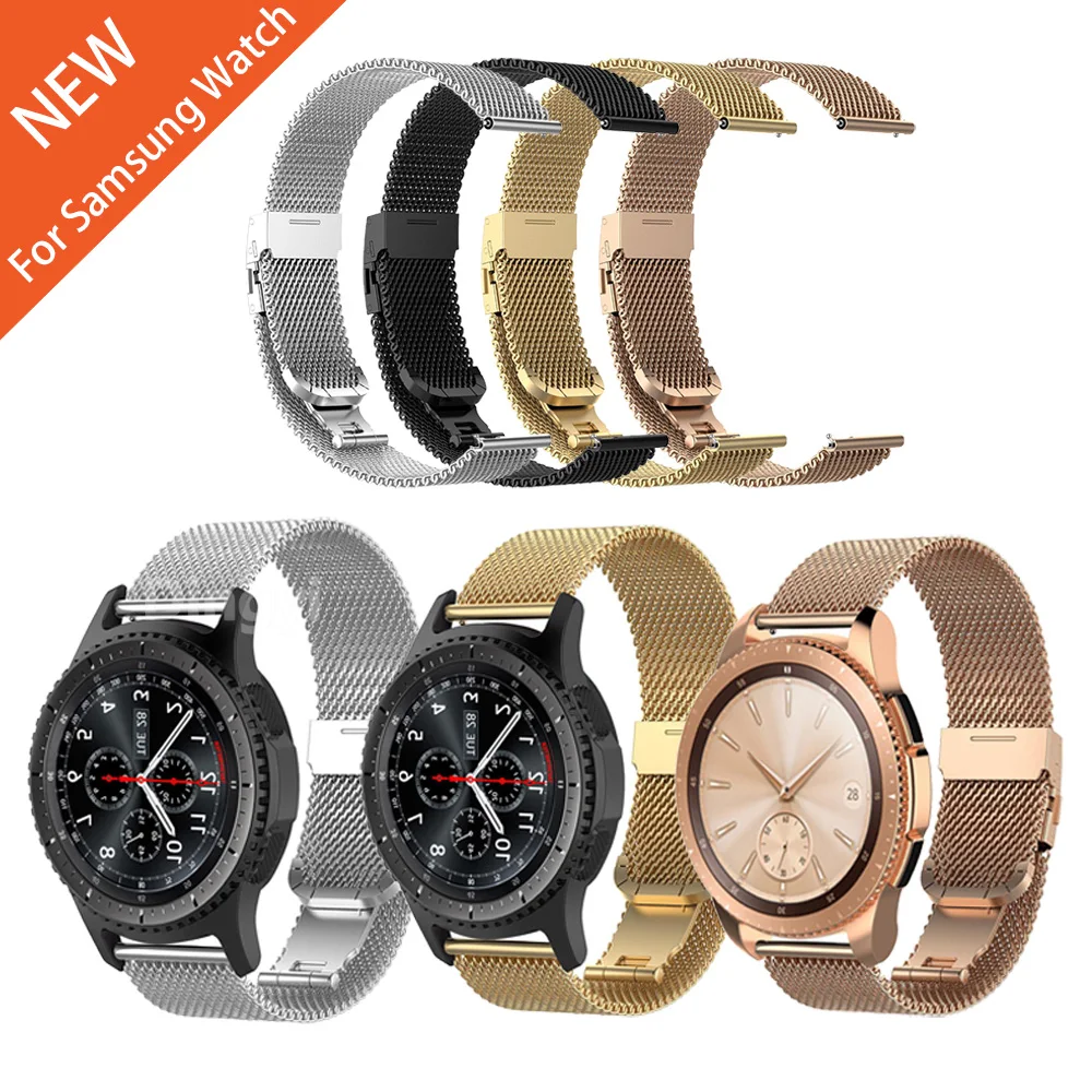 For Samsung Galaxy Watch Metal Milanese Wrist Strap 46mm 42mm Smartwatch Band for Samsung Gear S3 S2 Classic Bracelet Watchband