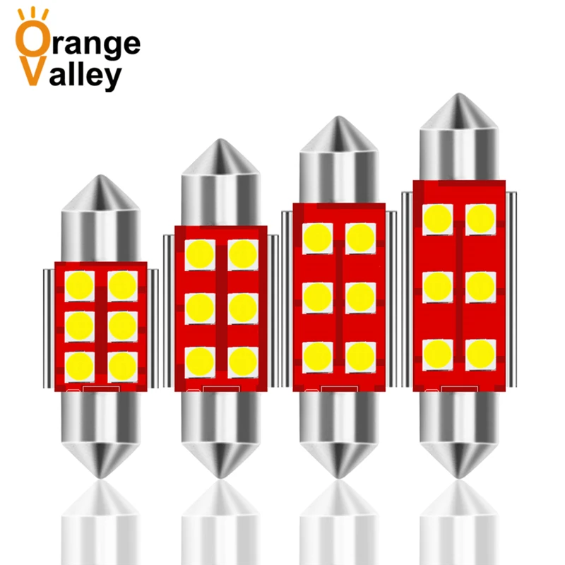 

500 шт. гирлянда C5W led 31 36 39 41 мм C10W Светодиодная лампа 3030 6SMD лампа для чтения салосветильник автомобиля белый DC 12 В