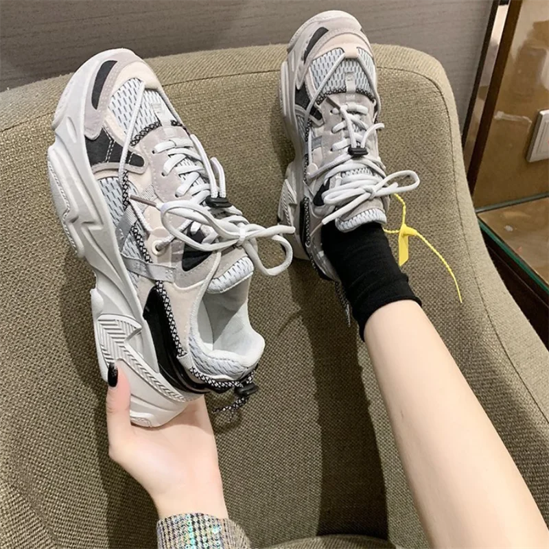 

Platform Sneakers Women's Sports Shoes Spring Summer Running Lady Fashion Breathable Casual Trainers Tennis Basketball Footwear
