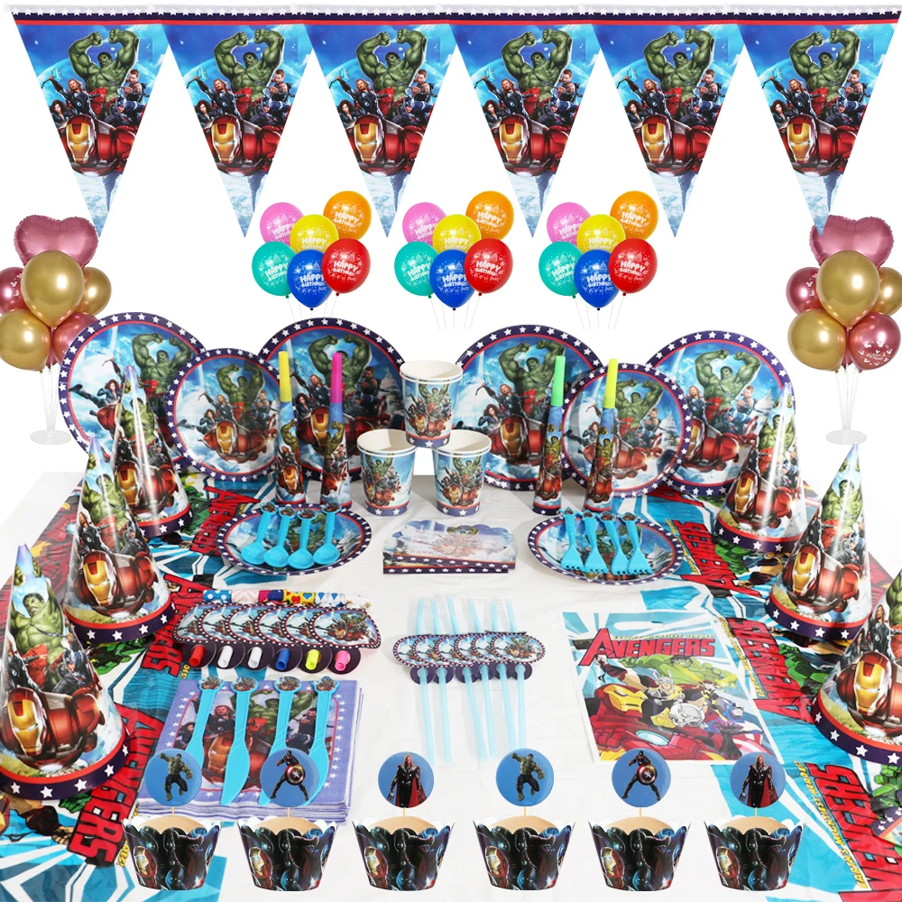 

Тарелки Disney «мстители», чашка, ложки, вилки, скатерть, коробка для конфет, товары для дня рождения, детский праздник, одноразовая посуда, Деко...