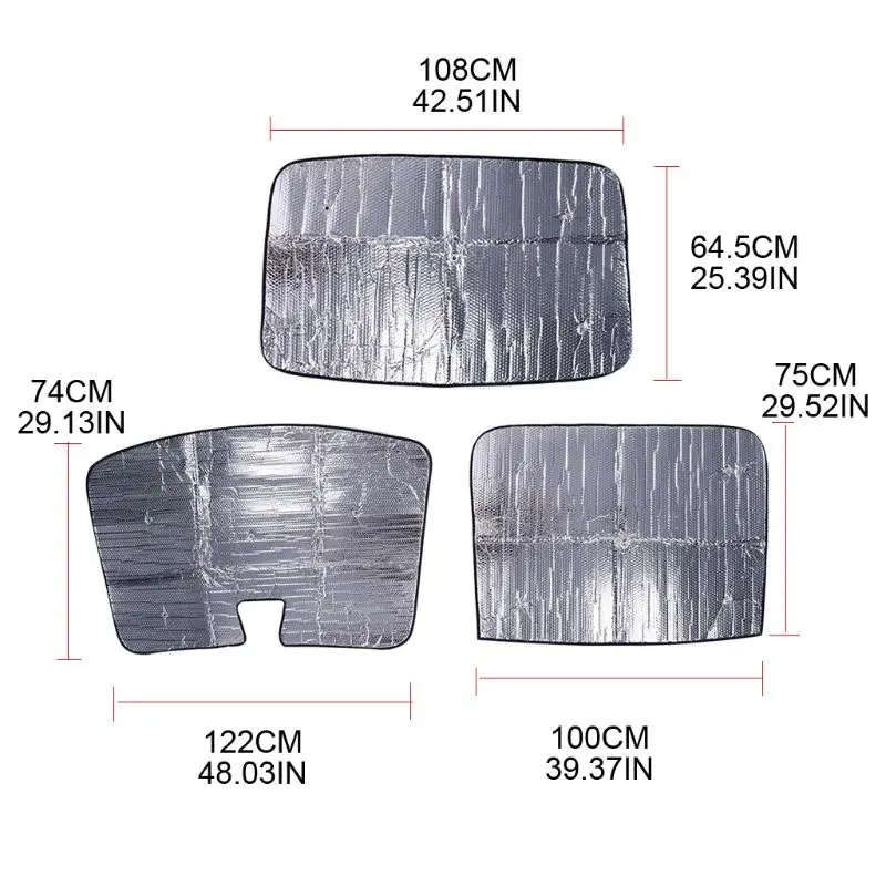 

Car Summer Sun Protection Heat Insulation Aluminum Foil Sunshade Suction Cup Fixing Special Windshield for Tesla Model3