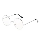 Новые винтажные очки с прозрачными линзами, женские очки в стиле ретро, в металлической оправе, большие черные круглые очки