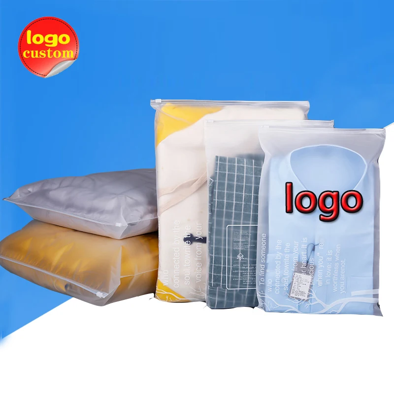 Матовая сумка ziplock для одежды матовая молния пластиковая упаковка дома